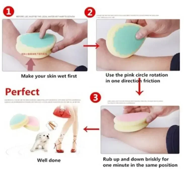 Hair Removal Sponge Painless Effective Epilator Facial Body Remover Tool