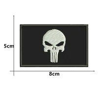 New Skull Logo Hook and Loop Embroidery Patch – Tactical Morale Badge for Backpack, Jacket, Hat, Jeans & Bag - Image 2