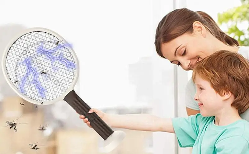 Nuova Lampada Antizanzare Usb Ricaricabile Elettrica Pieghevole Antizanzare Racchetta Zapper Fly Lamp Swatter Elettrico Per Camere Da Letto