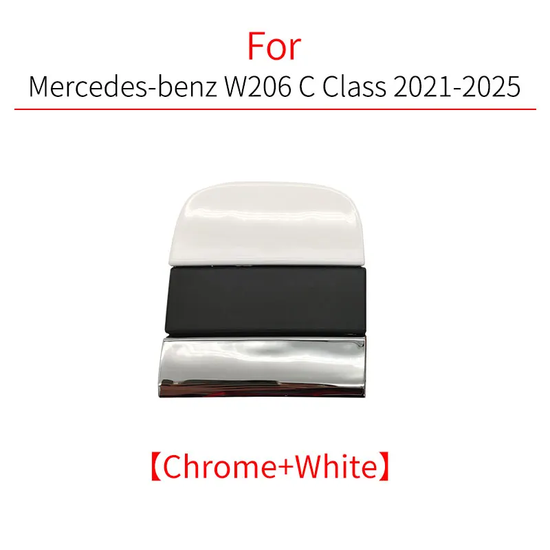 Luxury Car Rear Bumper Tow Hook Cover Cap - White/Black Finish