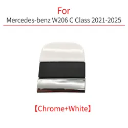 Luxury Car Rear Bumper Tow Hook Cover Cap - White/Black Finish (Chrome and White)