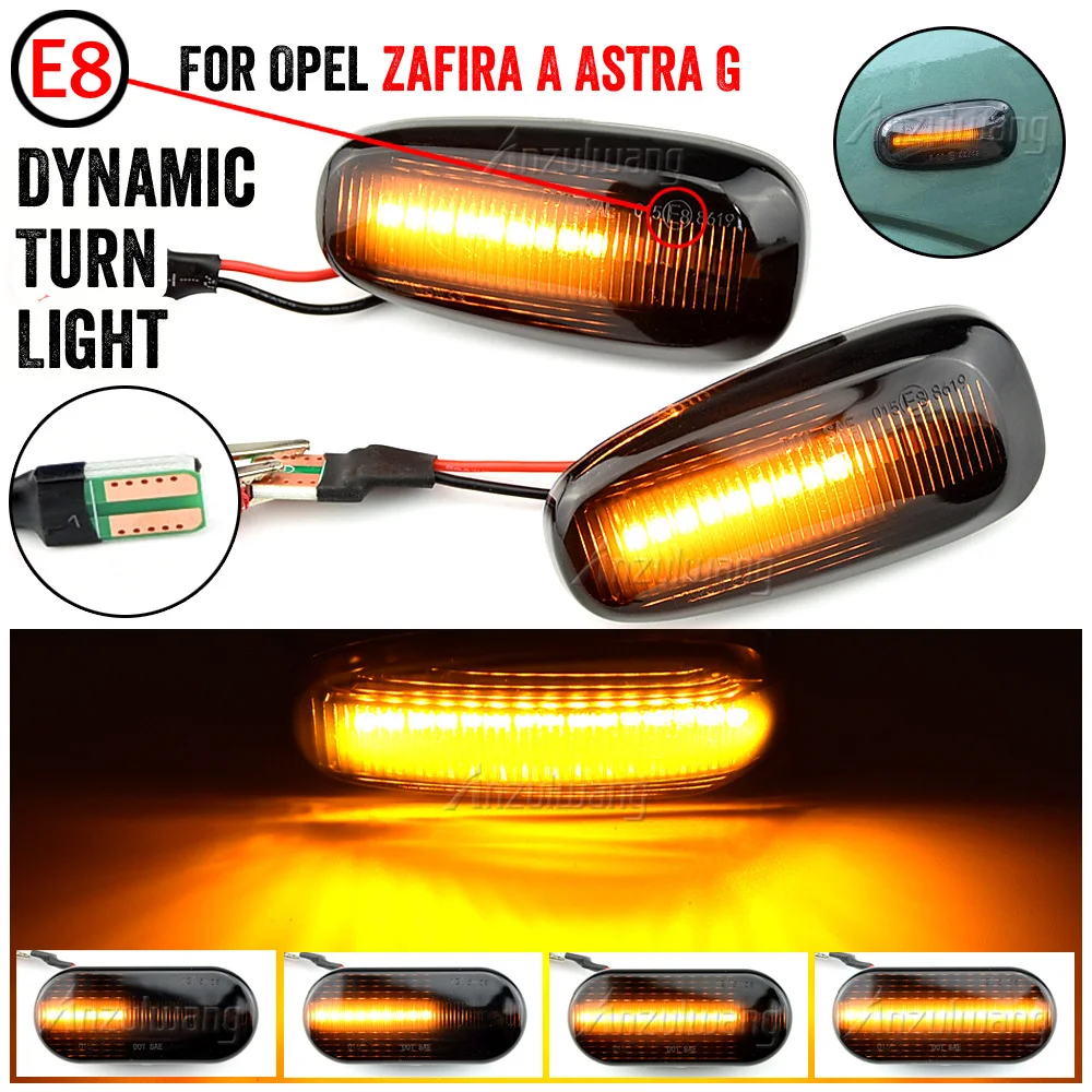 

For Opel Zafira A 1999-2005 Astra G 1998-2009 LED Dynamic Side Marker Turn Signal Light Sequential Blinker