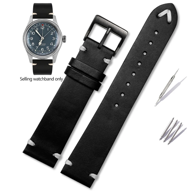 thumbnail image 1 of Correa de reloj de cuero de imitación de 18 mm, 20 mm y 22 mm para Omega Hippocampus 300/150/600 Speedmaster para hombre, adecuada para correa de reloj Seiko Hamilton, 1 of 5