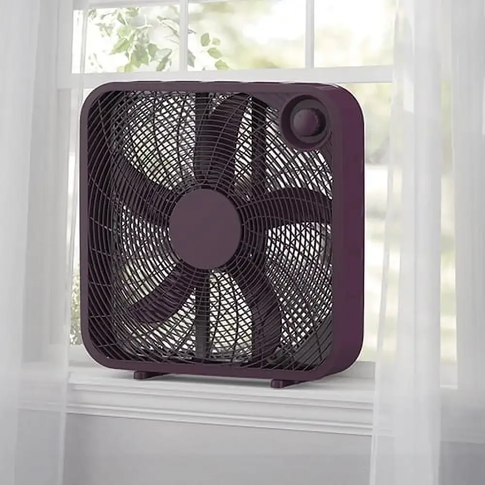 NEW 20" 3-Speed Portable Box Fan, FB50-16HE, New, Dark Purple USA 3