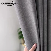 K-Wasser Dusche Vorhang Elegante Verdicken Grau Nachahmung Leinen Polyester Wasserdicht Für Badezimmer mit Haken Japanischen 220cm (W * H)