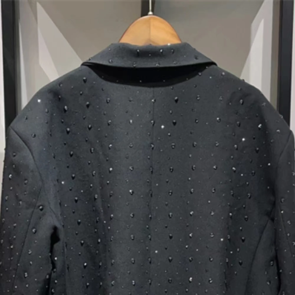 High Quality Fashion 2022 Blazer For Women Suit Cotton Diamonds Slim New Party Club Summer