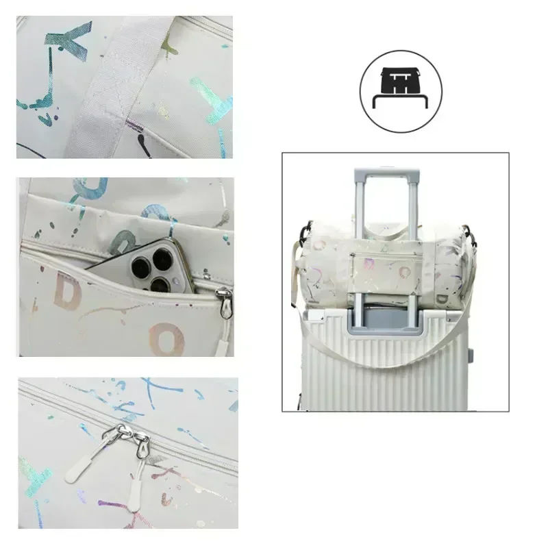 Gym Yoga Sport Dance Bag For Women Men Graffiti Letters Printing Travel Fitness Siwmming Dry Wet Waterproof Crossbody Deffle Bag 5