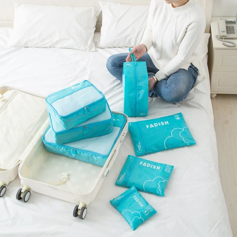 7-Piece Travel Organizer Set for Luggage and Suitcase Packing