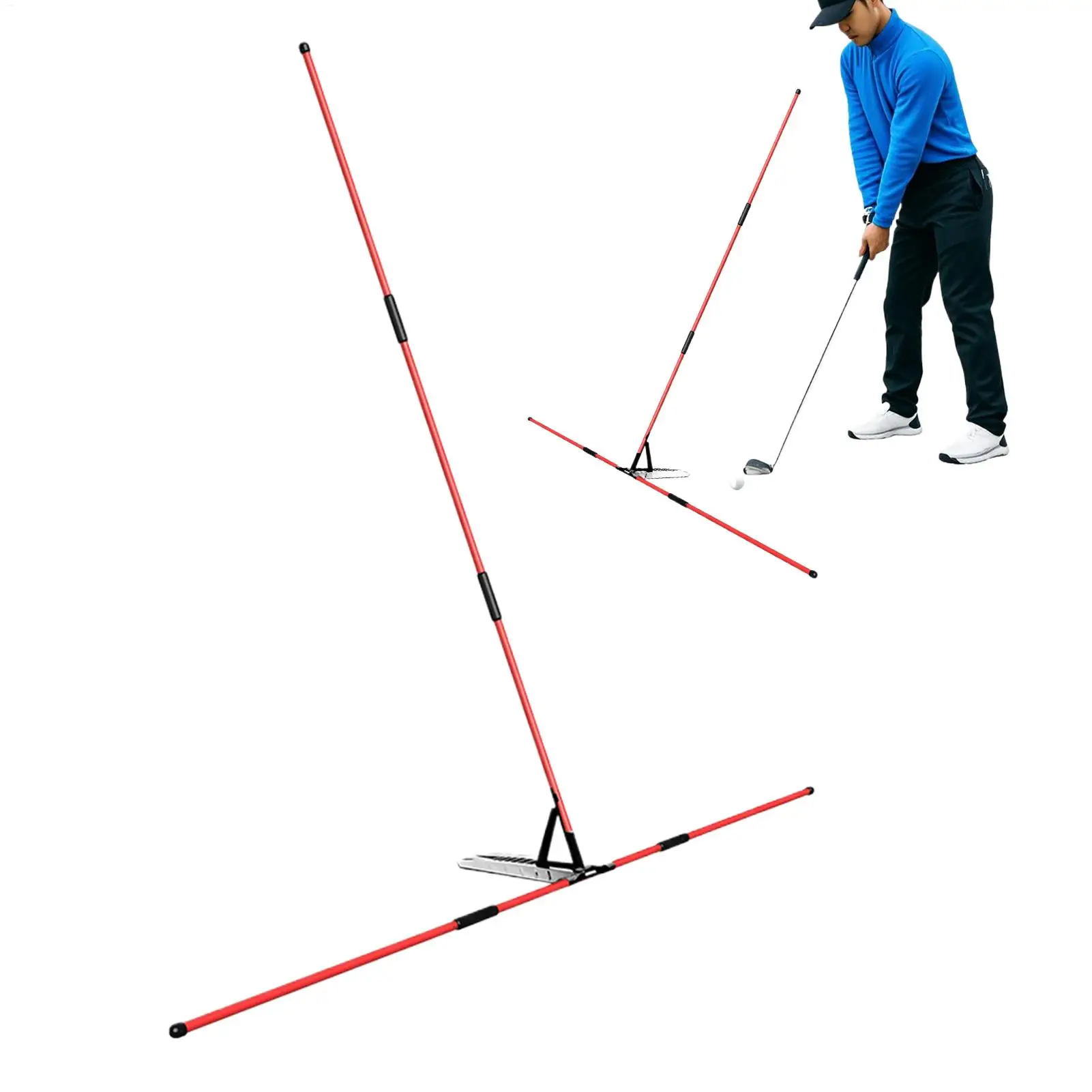 new Golf Swing Alignment Rod Golf Alignment Stick Holder Swing Practice Plate Trainer Swing Angle Adjust Postures Correction Aid