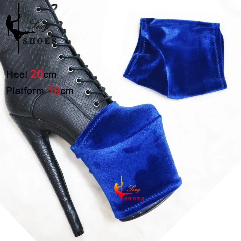 Velvet Women Boot Protective Cover 20cm Waterproof Platform Shoes Cover Pole Dance Protective Cover Dance Training Sandals Cover