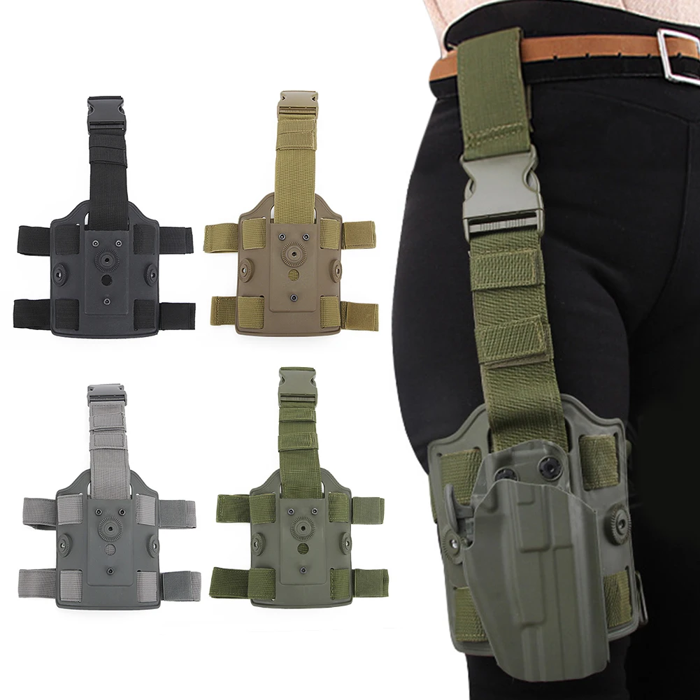 Tactical Drop Leg Thigh Holster Adapter Adjustable Airsoft Pouch