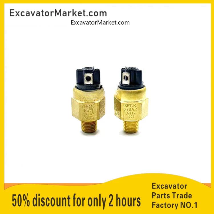 

For LIUGONG LG YUCHAI XCMG XE Pressure Switch Oil Sensor 09112224 Sensor 0.8Bar Pressure Switch Excavator Spare