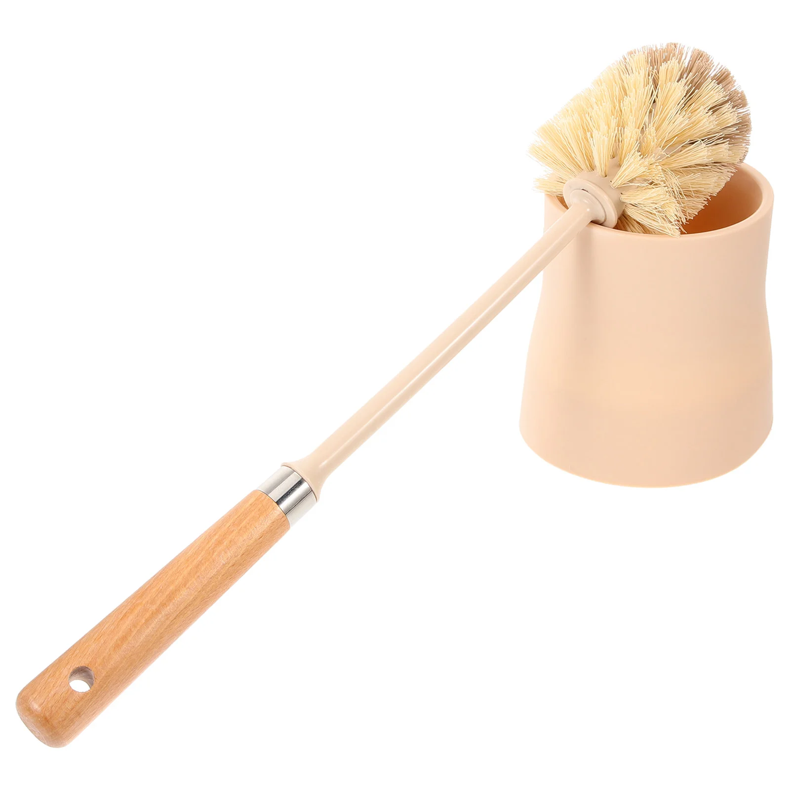 Long Handle Wood Plastic Toilet Brush Set With Base Bathroom Scrub Brushes Cleaner Holder Plunger Tools Cleaning Supplies Bowl