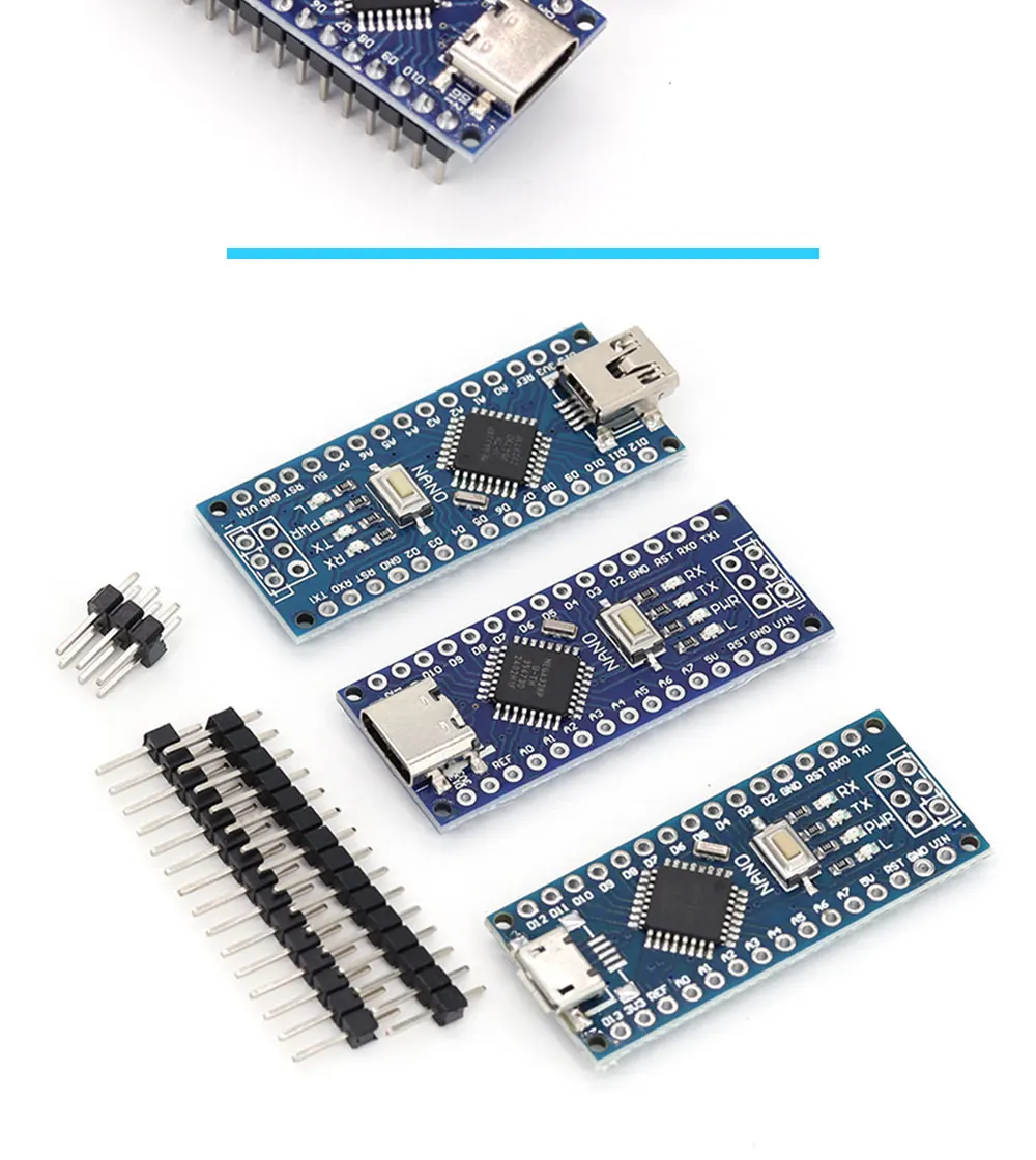 Mini / Type-C / Micro USB Nano 3.0 With the bootloader compatible Nano controller for arduino CH340 USB driver 16Mhz ATMEGA328P