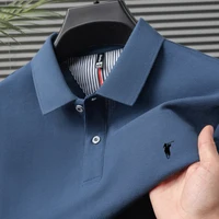 2025 marque haut de gamme 100% coton été en relief Polo hommes à la mode été affaires loisirs sport T-shirt à manches courtes 5