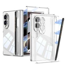 Premium Anti - Fall Shockproof Bumper Case with Pen Holder for Galaxy Z Fold 8 Wide (Clear)