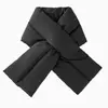 Fashion Padded Down Neck Scarf Keep Warm Korean Style Cross Scarf Solid Color Neck Protection Thermal Shawl Running