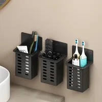 1 functional toothpaste bathroom toothbrush stand wall-mounted toothbrush storage rack bathroom storage rack 3