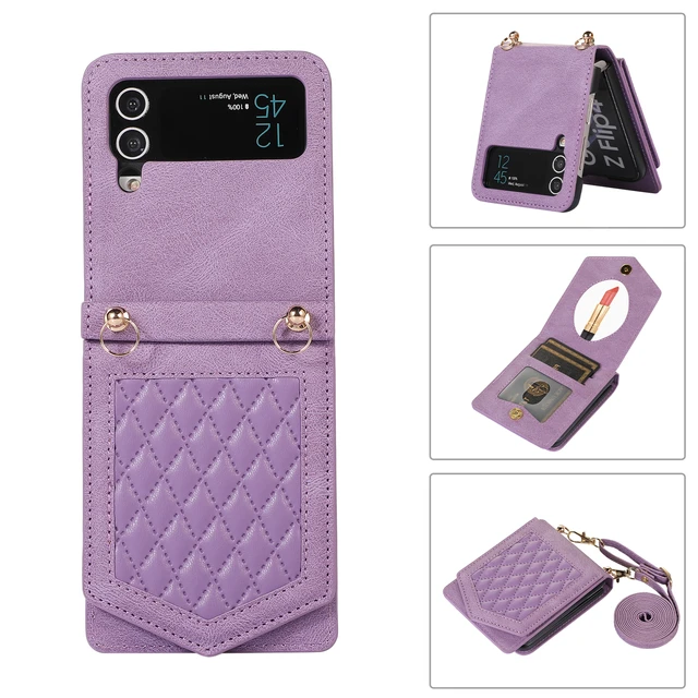 Samsung Galaxy Z Flip 4 Phone Case  Samsung Flip Phone Leather Case - 2023  Pu - Aliexpress