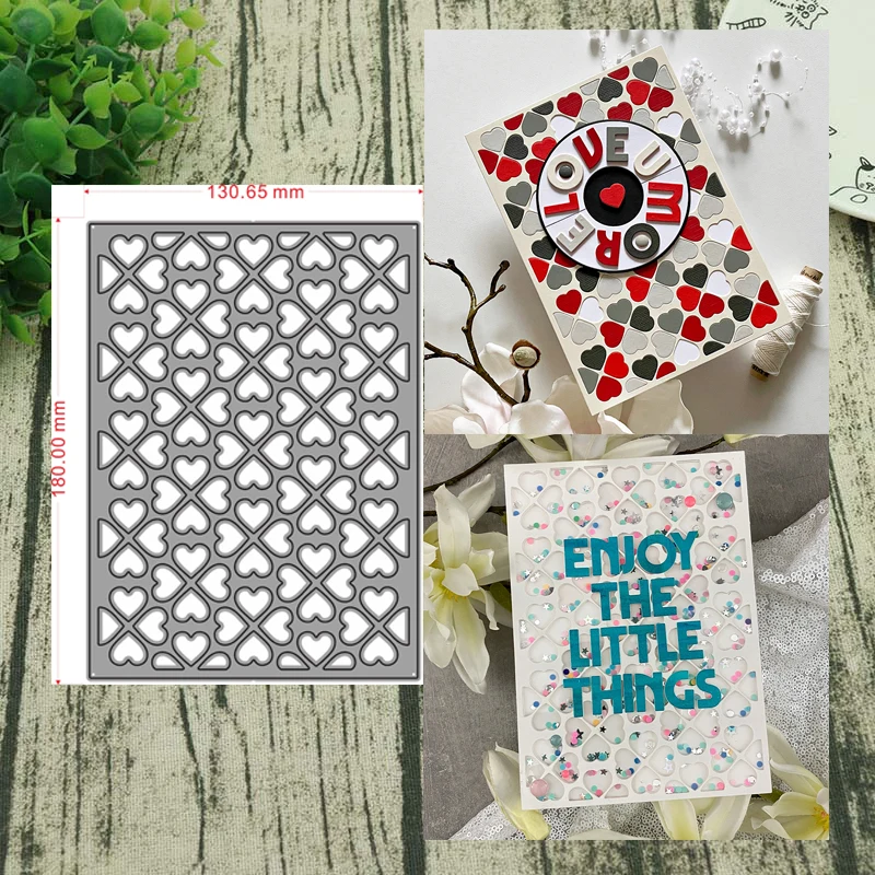 Addycraft Metal Cutting Dies heart background die cut For DIY Scrapbook