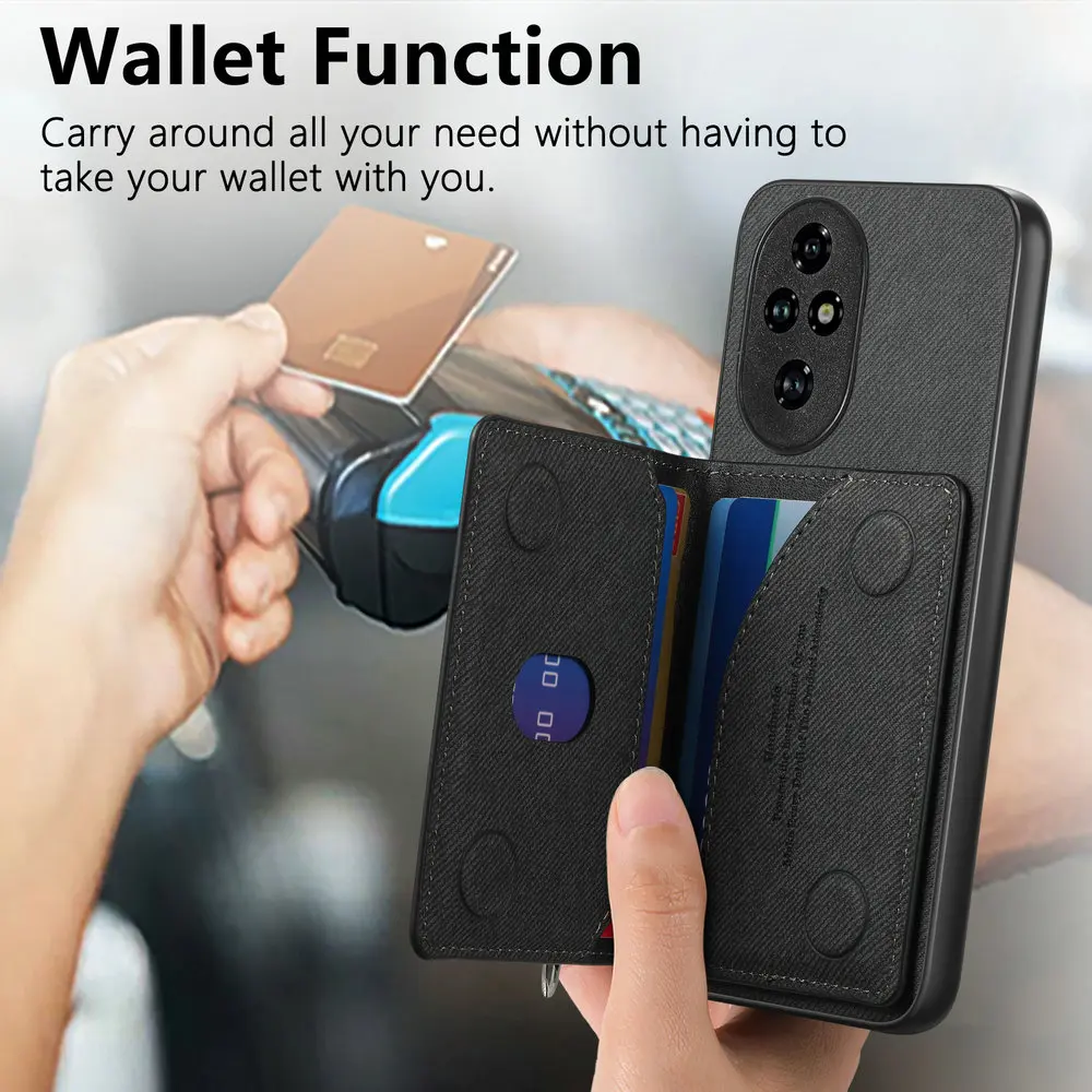Premium RFID Leather Zipper Wallet Case - 5G Compatible
