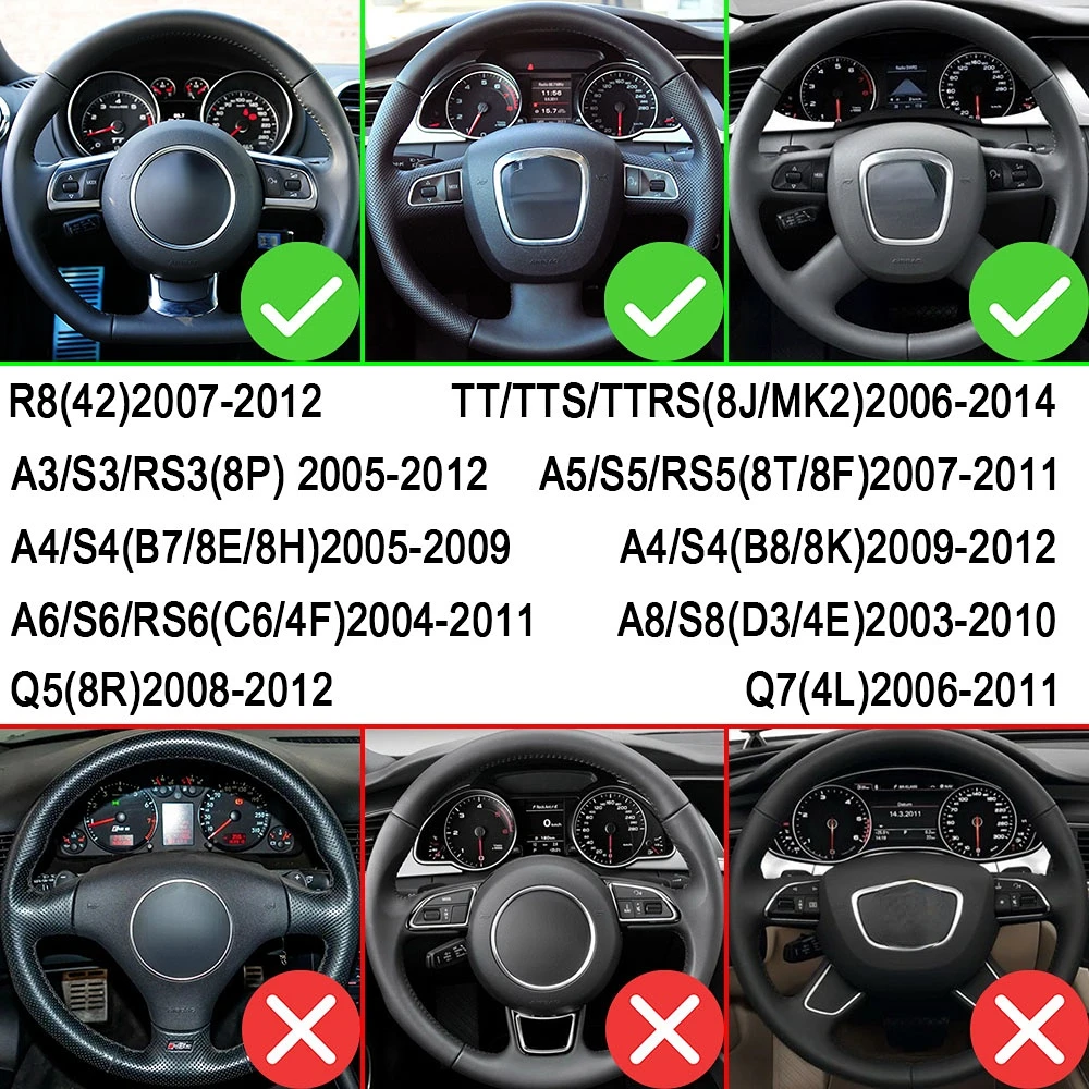 Car Parts Steering Wheel Paddle Extension 2Pcs Shifters For Audi A4 B8 A3 8P S3 A5 A6 S6 C6 Q5 A8 R8 TTS MK2 8J Avant DSG