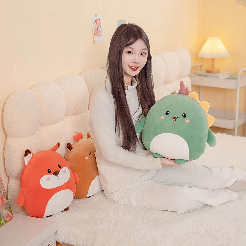 Cuddly Kawaii Animal Plush Pillow - Soft and Squishy Plushie Toy