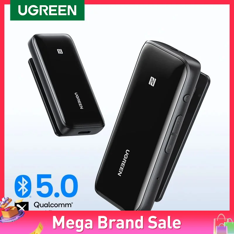 Bluetooth Adapter UGREEN Bluetooth 5.0 Receiver USB DAC 3.5mm Wireless Audio Headphone Amplifier NFC aptX aptX HD QCC3034