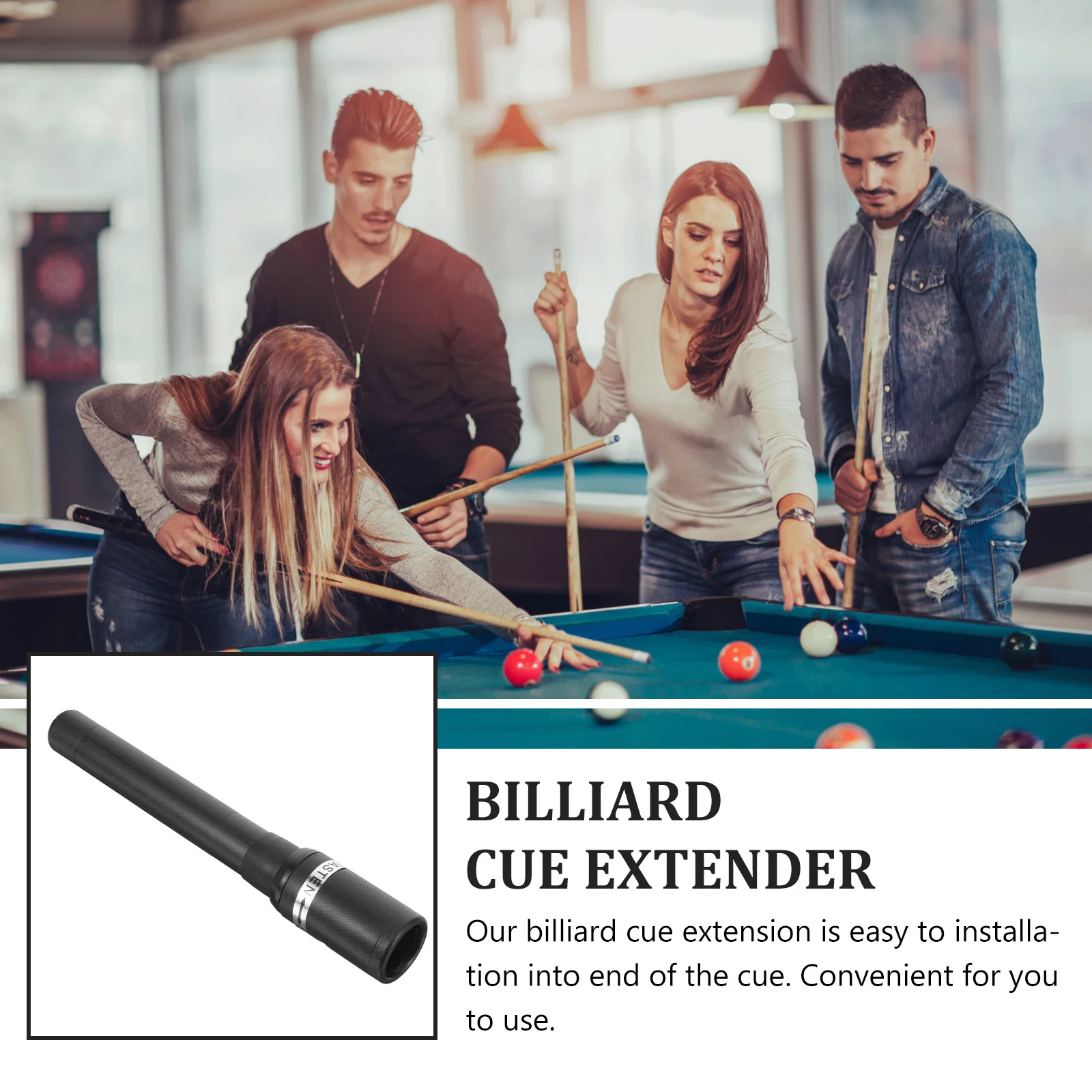 Pool Stick Extension Golfs Extender Portable Rod Shaft Billiard Supplies Snooker Balls Pool Extensions Plastic Golf Club