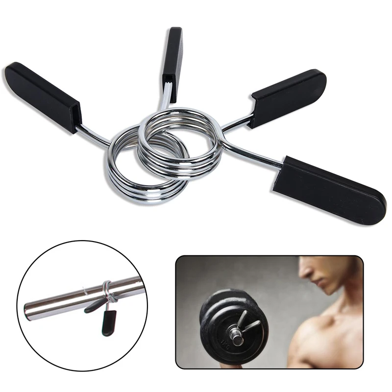 Description Picture 5 of item1 Piece 25/28/30/50 Spinlock Collars Barbell Collar Lock Dumbell Clips Clamp Weight lifting Bar Gym Dumbbell Fitness Body Buildi