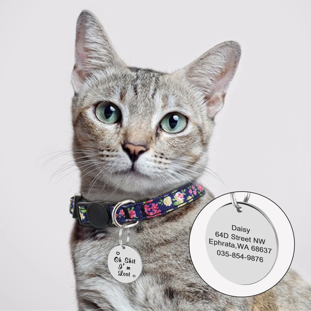 Title 4, Personalized Dog Cat ID Tag Collar Necklace Acc...
