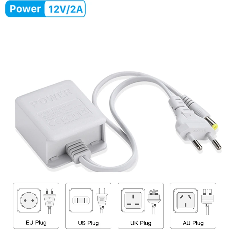 DC 12V 2A Power Supply PTZ Camera Transformer AC 110V-230V to DC 12V PTZ WiFi IP Camera 2A EU/US Power Plug
