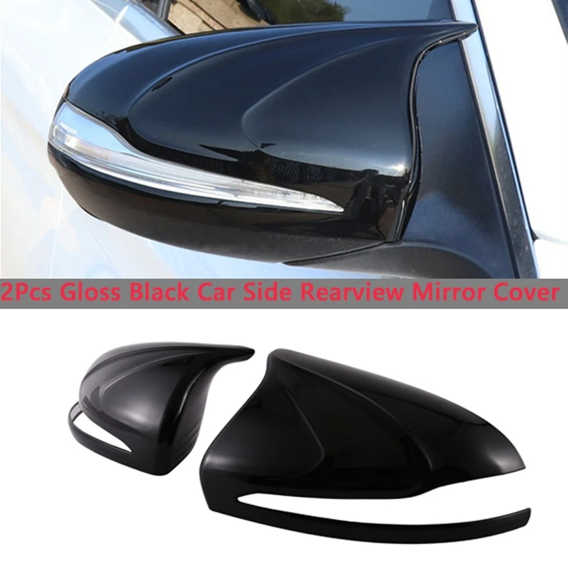 

Gloss Black Car Side Rearview Mirror Cover Shell For Mercedes-Benz W205 W213 X253 C E GLC GLA GLB Class