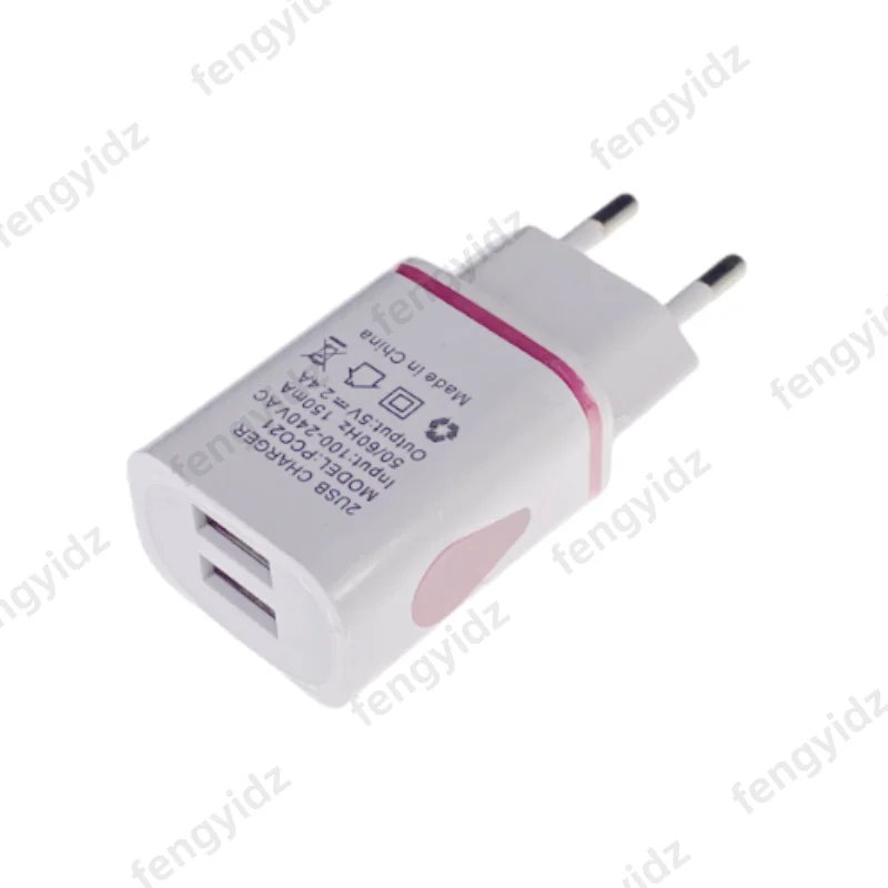 USB Wall Charger for Samsung Xiaomi Dual Port 2A Output Travel Plug Power Adapter Compatible for Phone