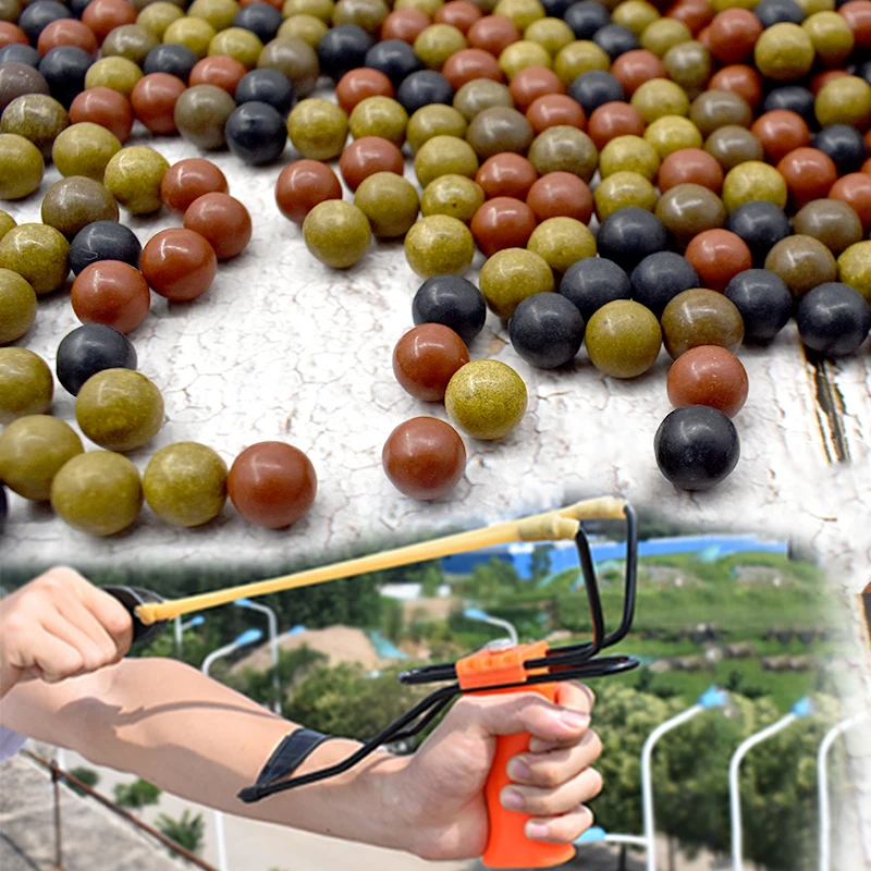 100pcs Multi-Colored 8mm Safety Mud Ball Slingshot Accessories Super Hard Ceramic Balls Outdoor Hunting Slingshot Ammo slingshot ammo