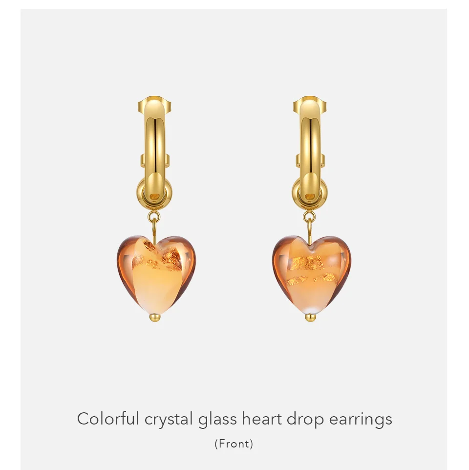 Gold Color Earring Stainless Steel Fashion Jewelry Brincos Feminino Party Glass Heart Drop Earrings For Women 11 Sc526185a905f4b5f8cfca2c20bf7ea3dp