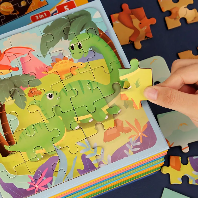 Puzzles Magnétiques Dikence – Jeux éducatifs De Voyage Pour Enfants – Thème Voitures
