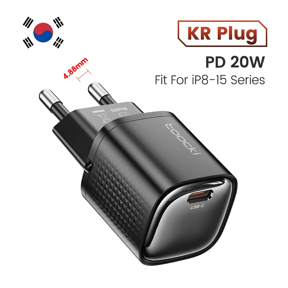 Toocki PD 20 واط USB شاحن صغير شحن سريع نوع C GaN...