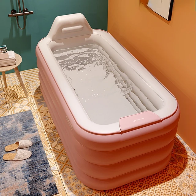 Felfújható Fürdőkád Összecsukása Felnőttek Nagy Otthoni Sitz Bath Eco -Barát Hordozható Fürdőszoba Vödör Gyógyfürdő Banheira Háztartási Cikk - Image 3