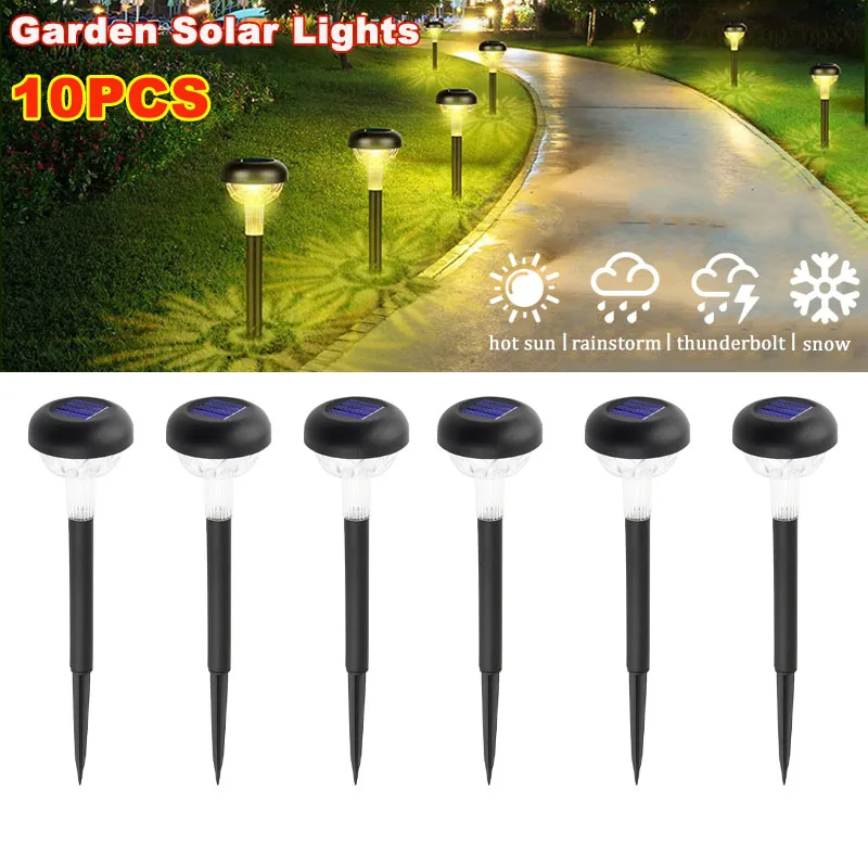 Solar Outdoor LED Garden Lights Landscape Lights, Ambient Patio Lights Waterproof Lawn Lights Garden Ground Plug Lights