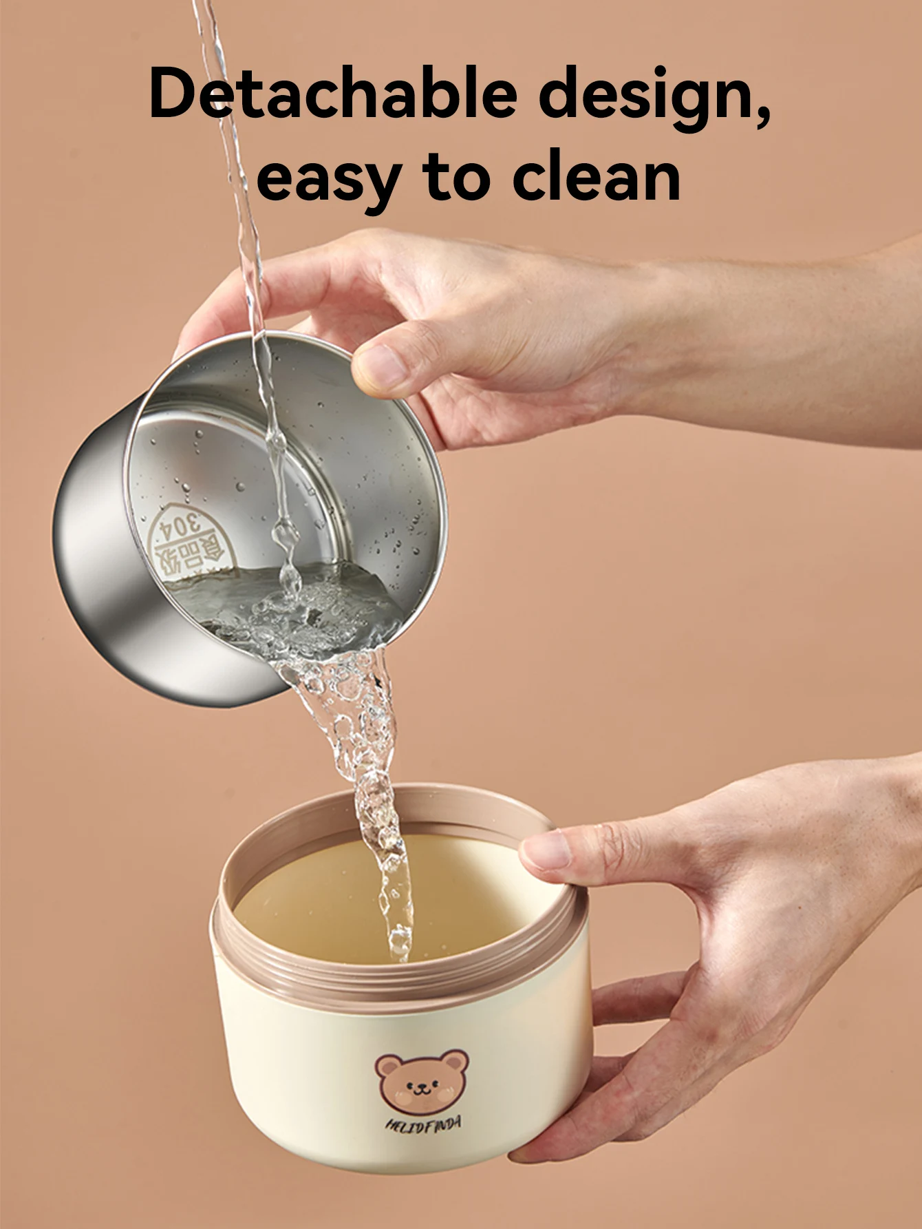 WORTHBUY Portable Insulated Lunch Box 304 Stainless Steel Thermal Bento Box Leak Proof Microwave Safe Salad Food Container Box 4 WORTHBUY Portable Insulated Lunch Box 304 Stainless Steel Thermal Bento Box Leak Proof Microwave Safe Salad Food Container Box 4