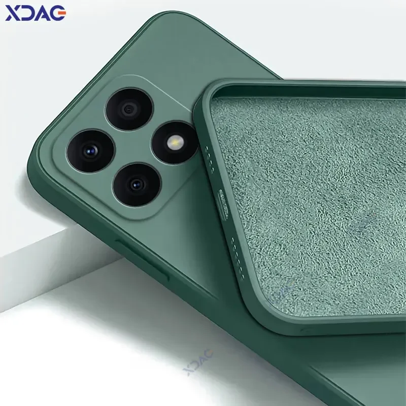 Luxury Cellphone Cases: Full Camera Protection Soft Square Liquid Silicone Back Cover