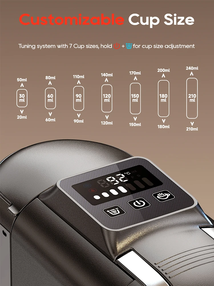 ماكينة قهوة HiBREW 5 في 1 - صنع الإسبريسو والكبوتش...