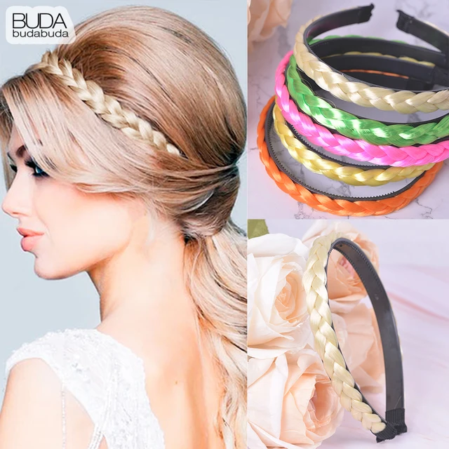 DIGUAN Diadema Trenzada Ancha Con Cola De Pez Y Dientes, De