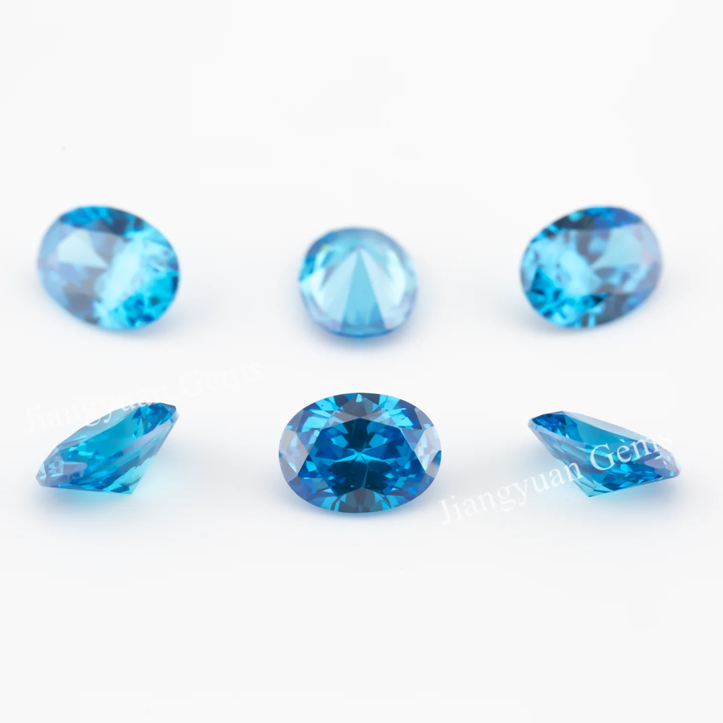 3x5~10x12mm ovale Form Zirkonia synthetische Edelsteine 5A lose CZ Steine grün meer blau Kaffee Rhodolith Tansanit Farbe – Detail 9