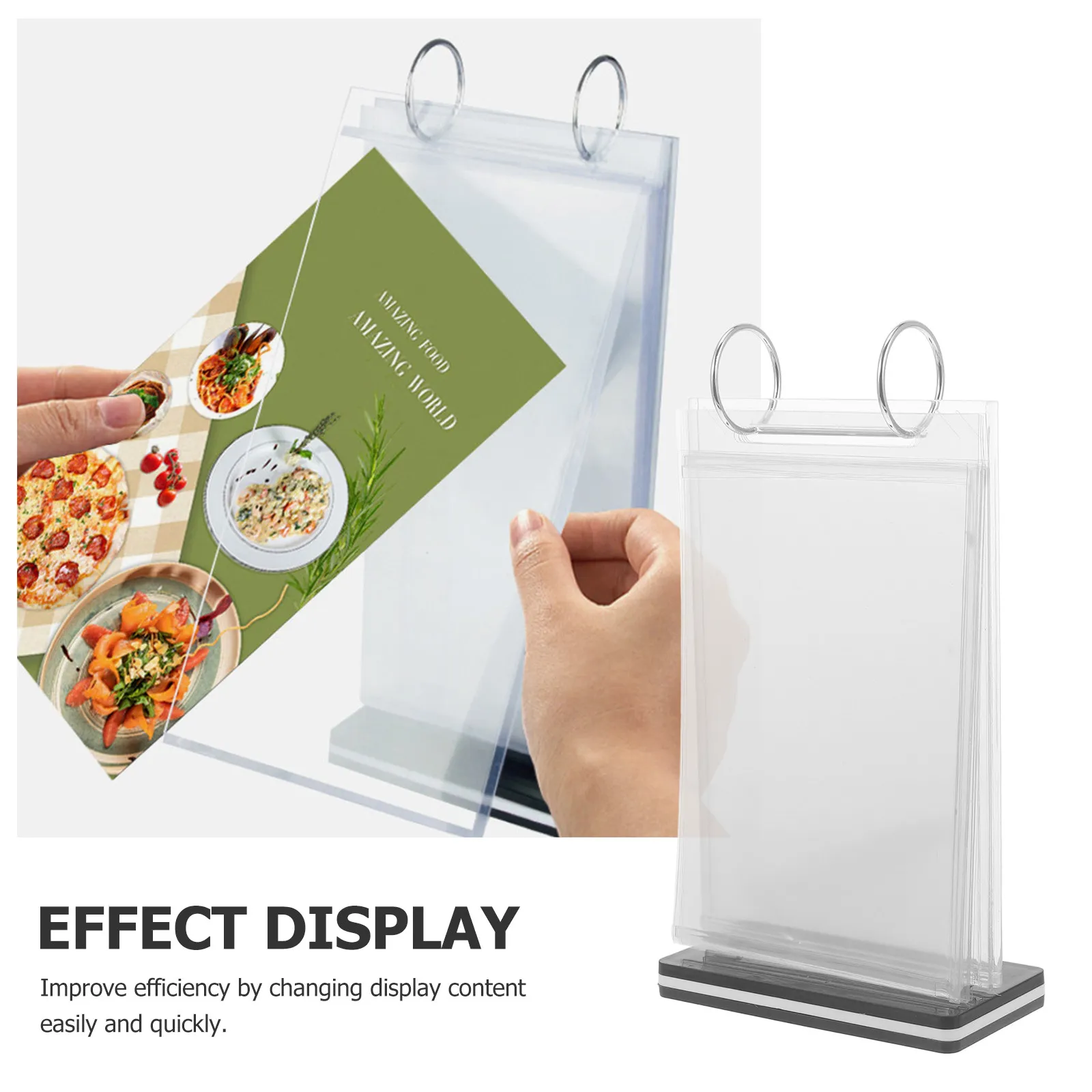 프리미엄 메뉴 디스플레이 랙 10x20cm 투명 플라스틱 테이블탑 사인 홀더 (소매점, 파티, 연회, 브라이덜 샤워, 이벤트용)