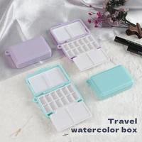 SeamiArt 1pc Mini Portable Travel Plastic Painting Box for Watercolor Paint Subpackage 2 Color Options 1