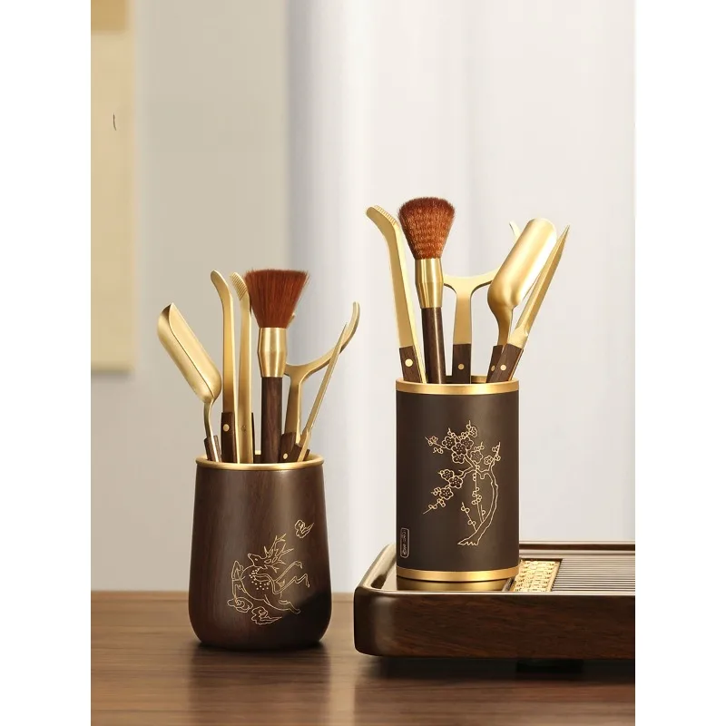 

High-end tea ceremony six gentlemen set kung fu tea brewing tools tea table supplies Daquan tea table ornaments tea set