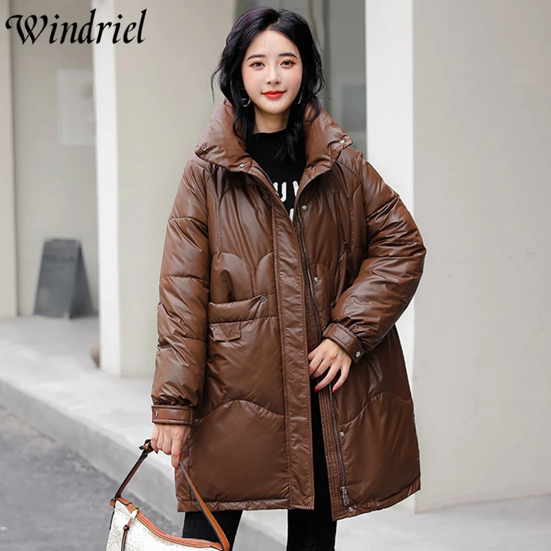 

Women's Waterproof Parkas Winter Fashion Snow Wear Long Coats Female S-XL Cotton Padded Jacket Jaqueta Feminina Windriel