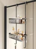 No Hole Shower Room Hanging Basket Door After The Multi-layer Shelf In The Bathroom Hanger Glass Door Partition Shampoo Holder 1